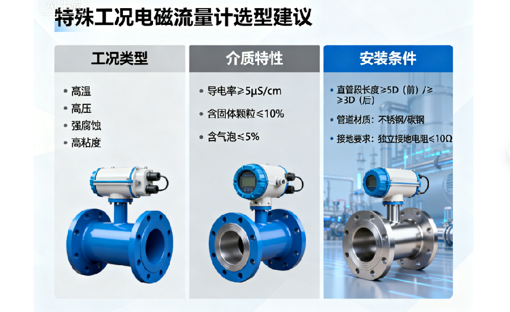 针对特殊工况电磁流量计的选型建议