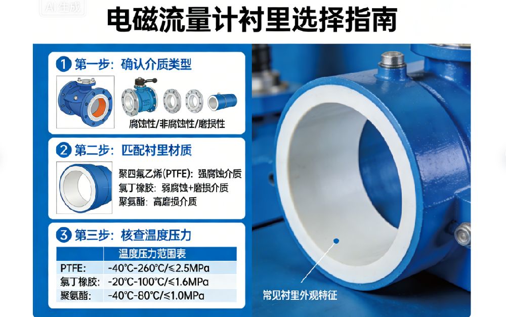 电磁流量计如何选择衬里?