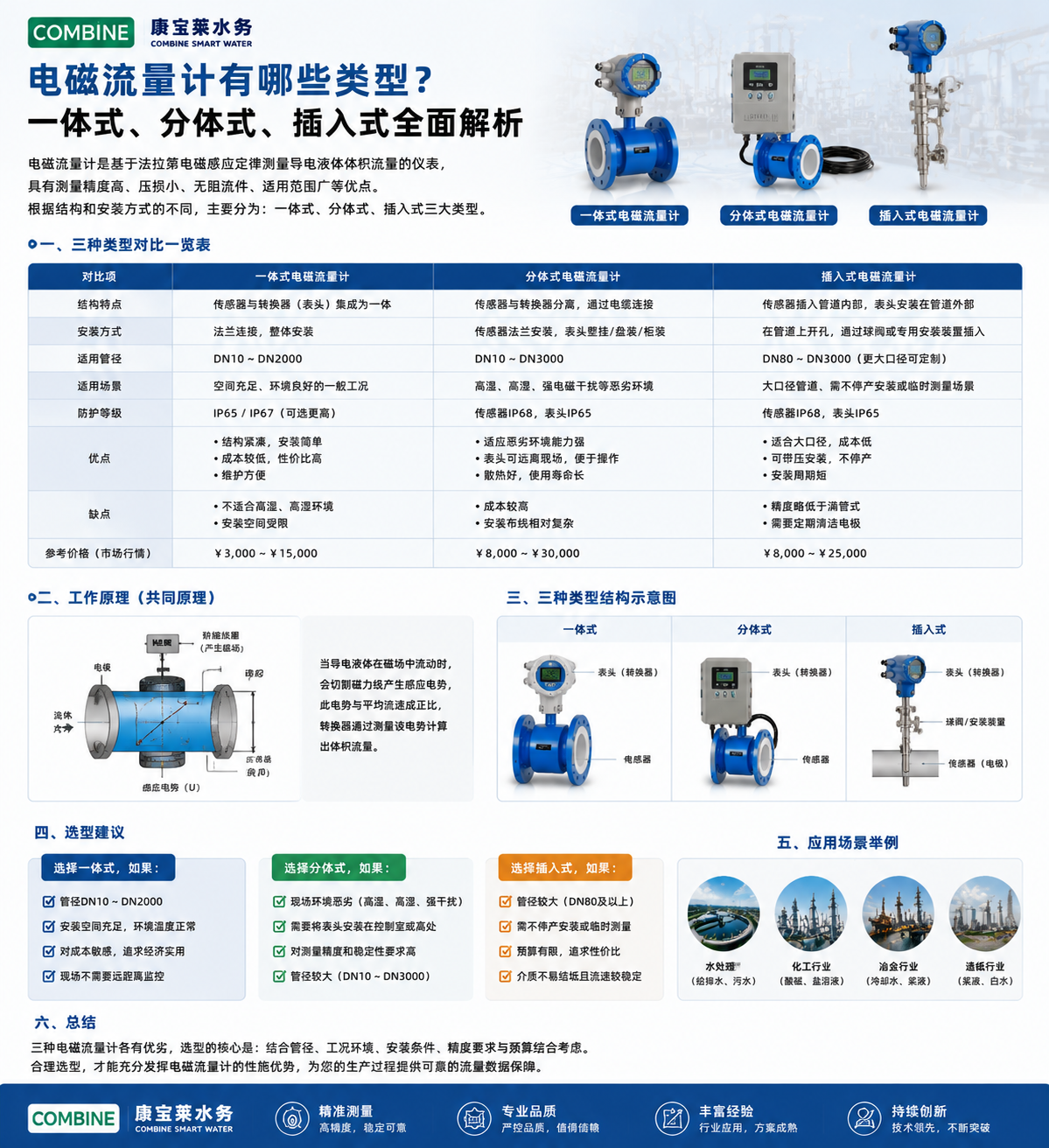电磁流量计有哪些类型？一体式、分体式、插入式全面解析.png
